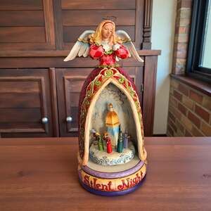 Jim Shore Silent Night Angel Nativity Scene Musical Figurine 4006648 2006